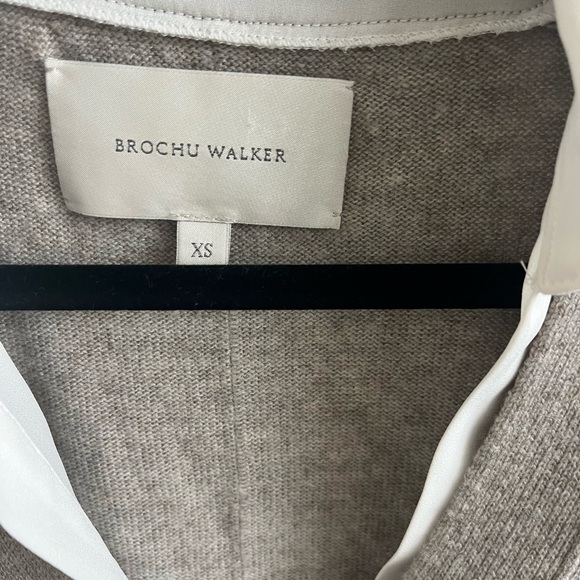 Brochu Walker cashmer blend V-Neck Sweater with White Shirt Combo xs excellent - Picture 5 of 8